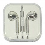 iPhone 5S Style Stereo Earphone Headset with Mic and Volume Control (Silver)